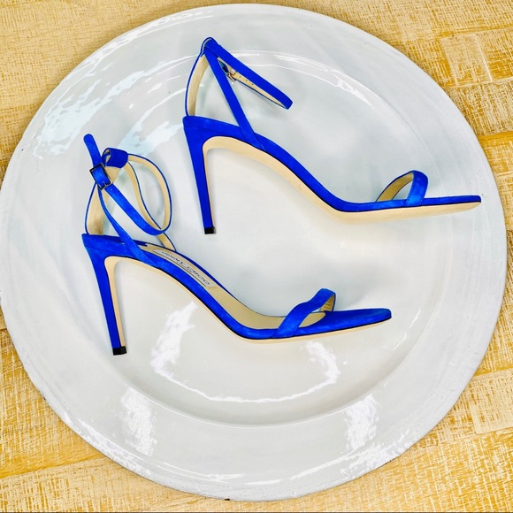 NWT Jimmy Choo cobalt clue suede ankle wrap sandal - Picture 3 of 7